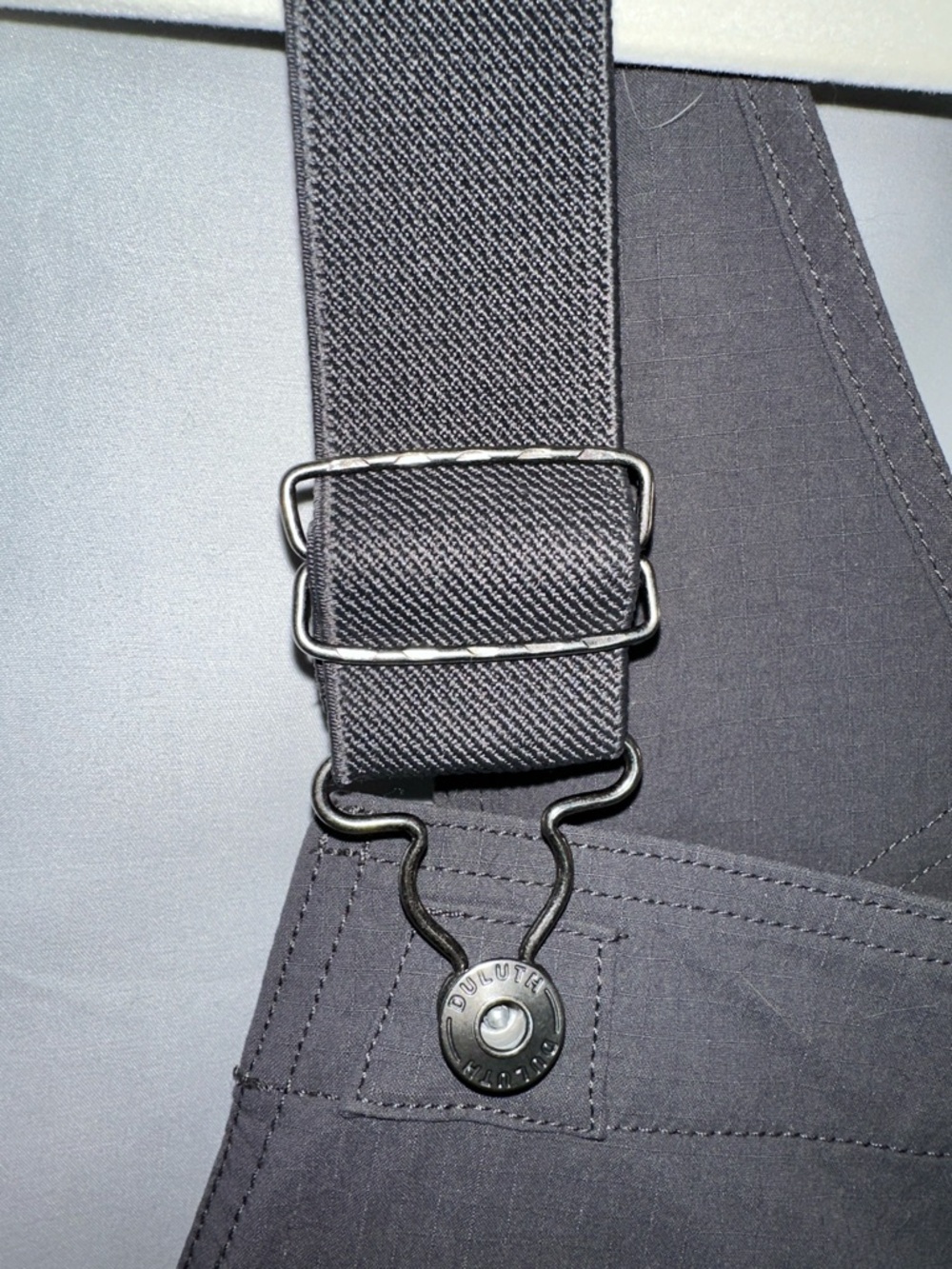 Gray Utility Short Overalls - Picture 7 of 14